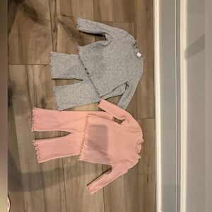 Old Navy Gray 0-3 months and Pink 3-6 months  Toddler Outfit Set